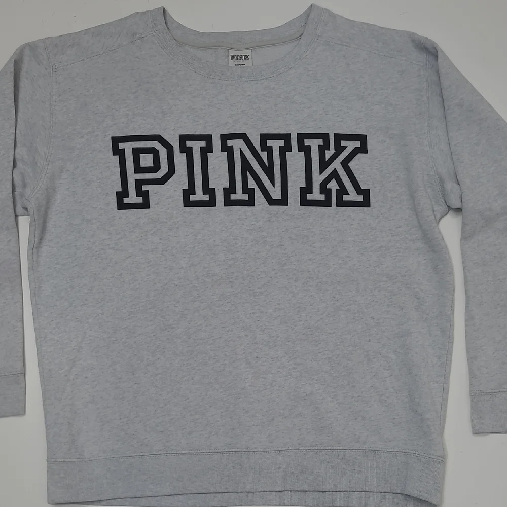 PINK Victoria's Secret Lightweight Sweatshirt Pullover VS Logo Graphics Y2K Top